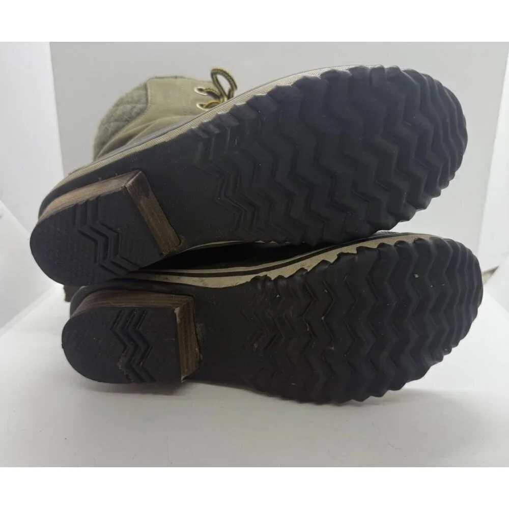 Sorel Slimpack Lace II Womens 6.5 Peat Moss Waterproof Winter Boots NL2348-213
